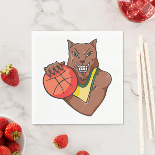 Basketball Wolf Napkin