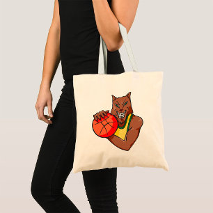Basketball Wolf Tote Bag