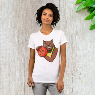 Basketball Wolf Womens T-Shirt