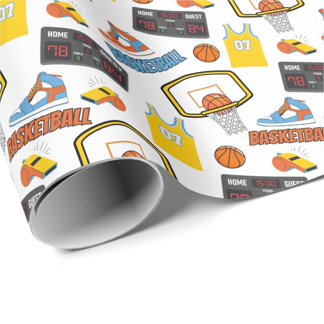 Basketball Wrapping Paper (Roll Corner)