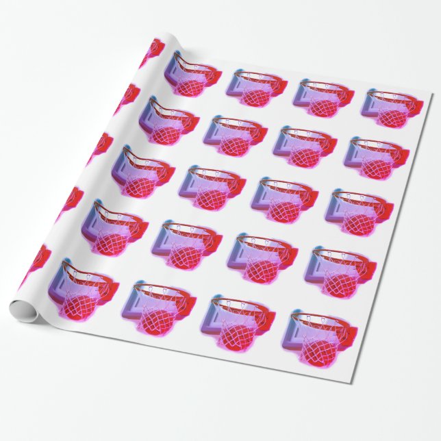 Basketball Wrapping Paper (Unrolled)