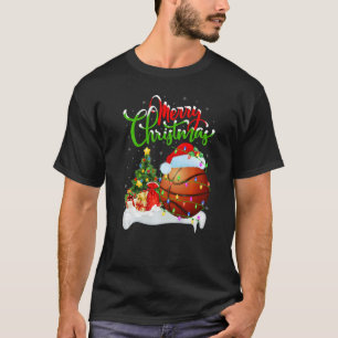 Basketball  Xmas Decorations Santa Basketball Chri T-Shirt
