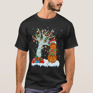 Basketball Xmas Tree Lighting Snowman Basketball C T-Shirt