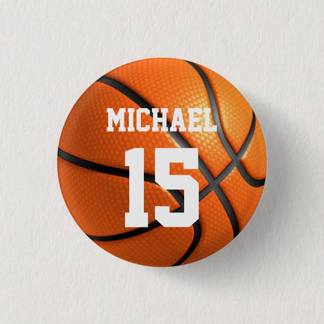 Basketball Your Name 3 Cm Round Badge (Front)