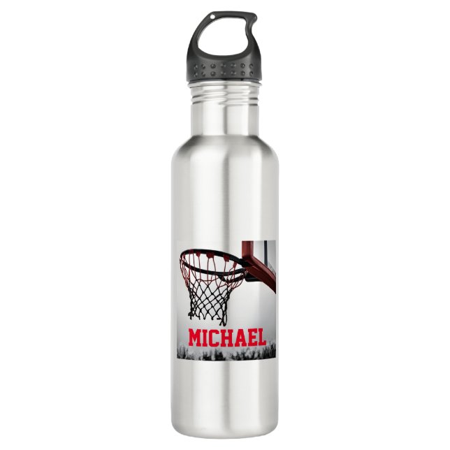 Basketball Your Name 710 Ml Water Bottle (Front)