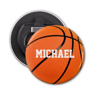 Basketball Your Name Bottle Opener