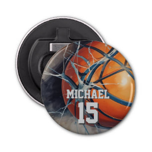 Basketball Your Name Bottle Opener