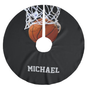 Basketball Your Name Brushed Polyester Tree Skirt