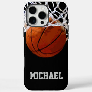 Basketball Your Name iPhone 16 Pro Max Case