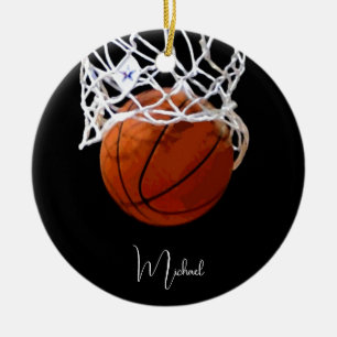 Basketball Your Name Ceramic Ornament