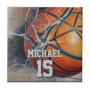 Basketball Your Name Ceramic Tile