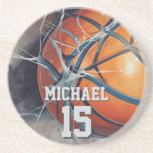 Basketball Your Name Coaster