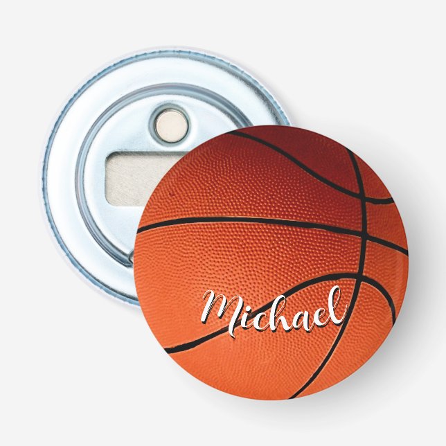 Basketball Your Name Custom Bottle Opener (Front)