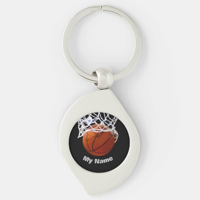 Basketball Your Name Custom Key Ring (Front)