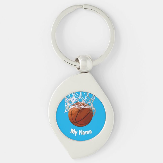 Basketball Your Name Custom Key Ring (Front)