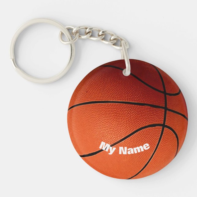 Basketball Your Name Custom Key Ring (Front)