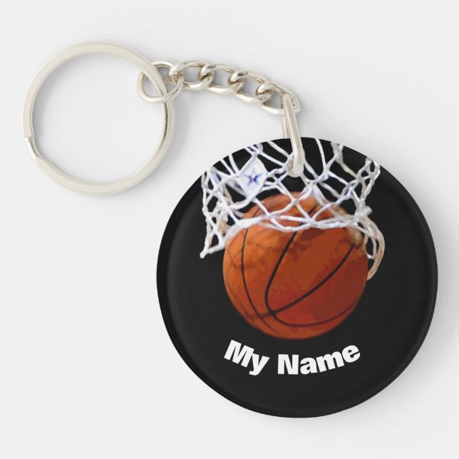 Basketball Your Name Custom Key Ring (Front)