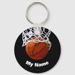 Basketball Your Name Custom Key Ring