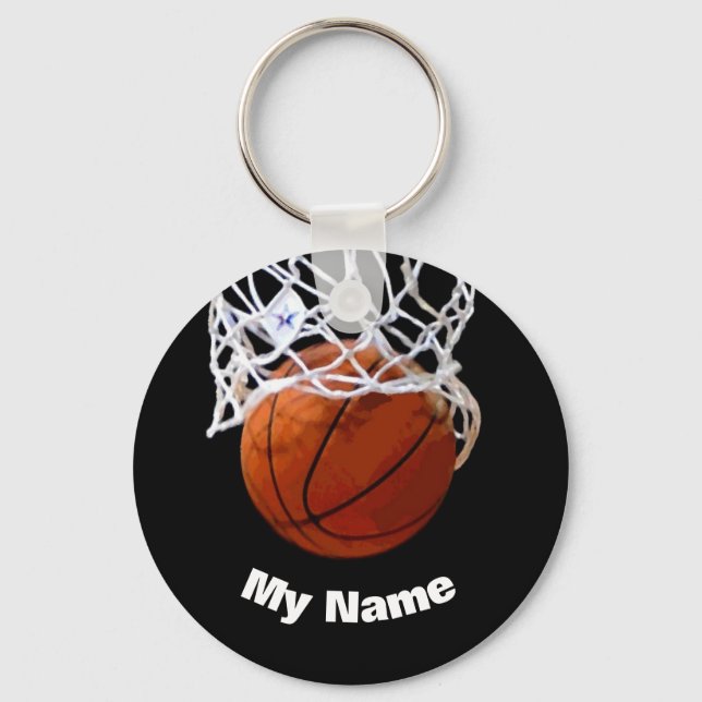 Basketball Your Name Custom Key Ring (Front)