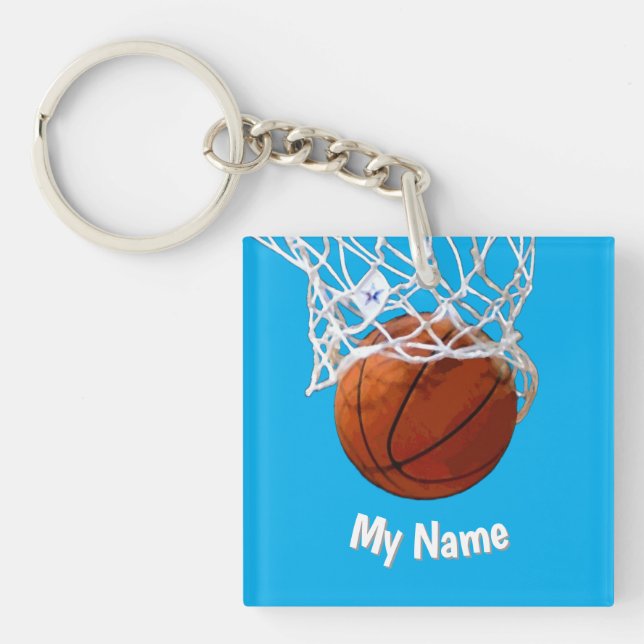 Basketball Your Name Custom Key Ring (Front)