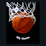 Basketball Your Name Custom Poster<br><div class="desc">Digital Sporting Images and Artworks - We Love Basketball - American Popular Sports</div>