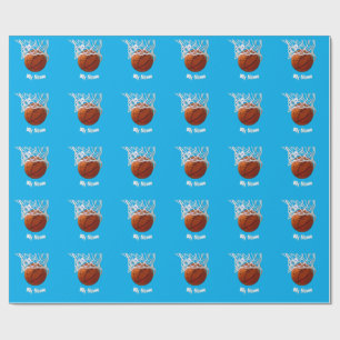 Basketball Your Name Custom Wrapping Paper
