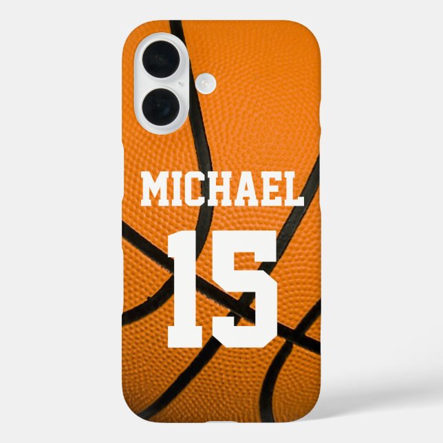Basketball Your Name Customisable Case-Mate iPhone Case (Back)