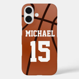 Basketball Your Name Customisable iPhone 16 Case