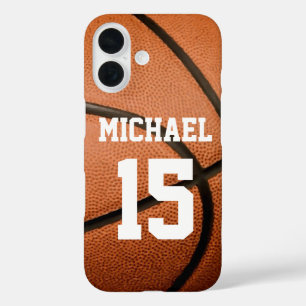 Basketball Your Name Customisable iPhone 16 Case