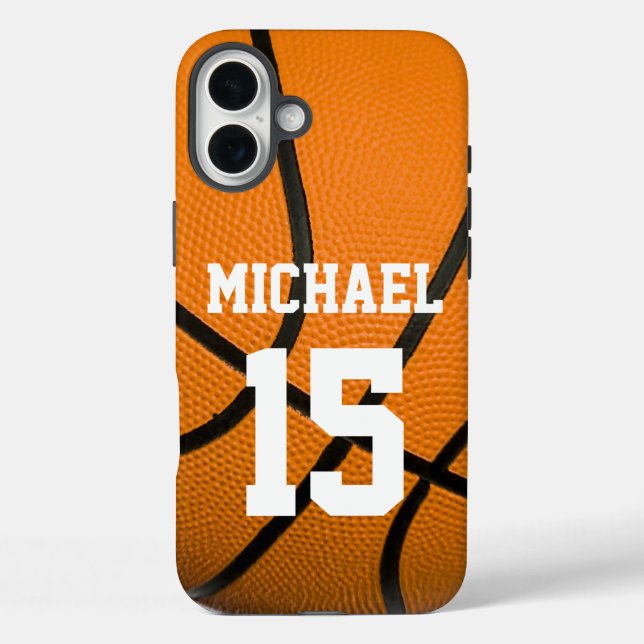Basketball Your Name Customisable Case-Mate iPhone Case (Back)