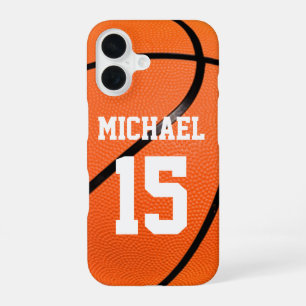Basketball Your Name Customisable iPhone 16 Case