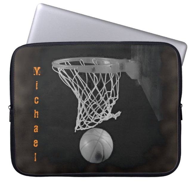 Basketball Your Name Customisable Laptop Sleeve (Front)