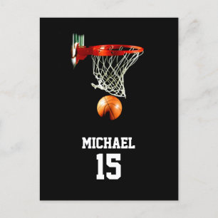 Basketball Your Name Holiday Postcard