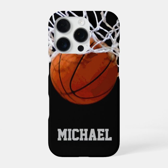 Basketball Your Name iPhone Case (Back)