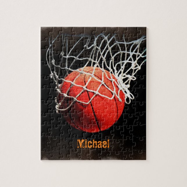 Basketball Your Name Jigsaw Puzzle (Vertical)