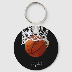 Basketball Your Name Key Ring