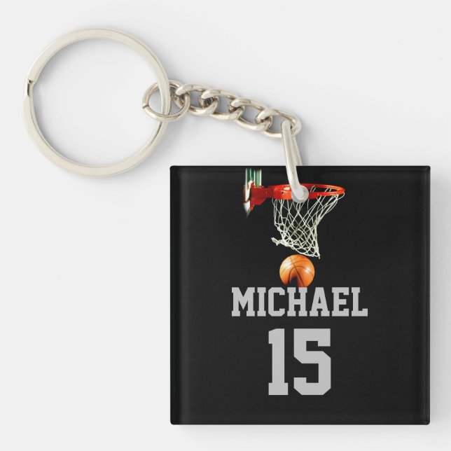 Basketball Your Name Key Ring (Front)
