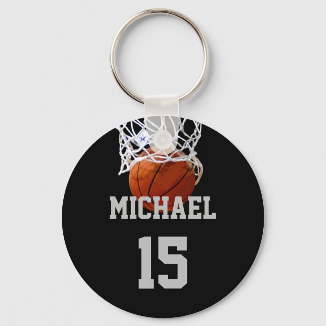 Basketball Your Name Key Ring (Front)