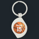 Basketball Your Name Key Ring<br><div class="desc">Digital Sporting Images and Artworks - We Love Basketball - American Popular Sports</div>