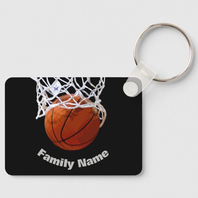 Basketball Your Name Key Ring (Front)