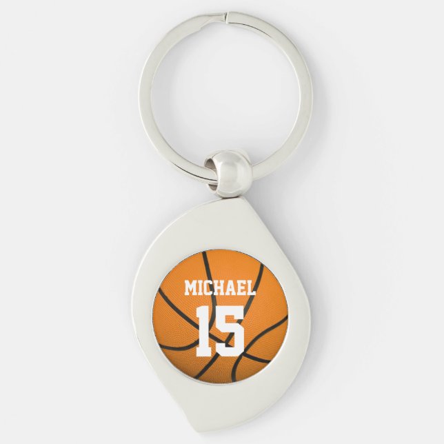 Basketball Your Name Key Ring (Front)