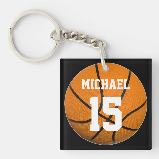 Basketball Your Name Key Ring (Front)