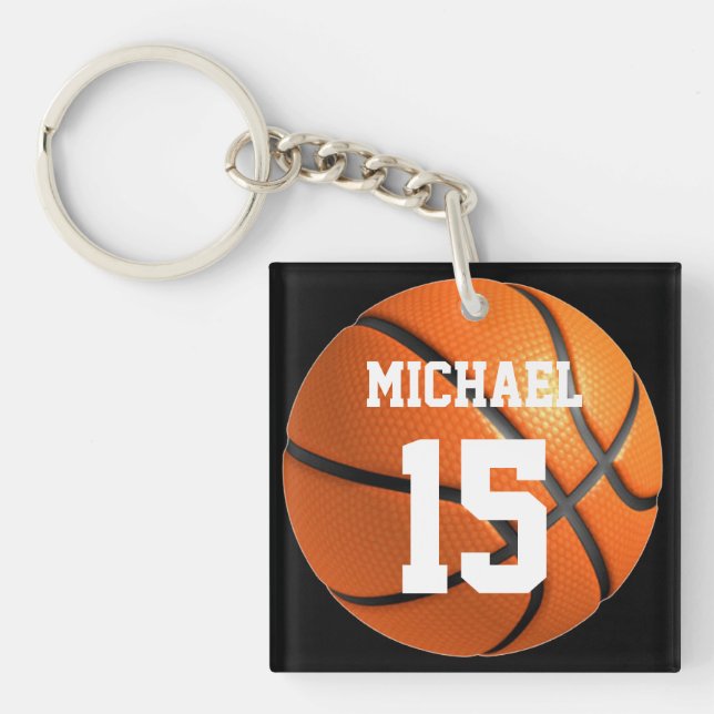 Basketball Your Name Key Ring (Front)