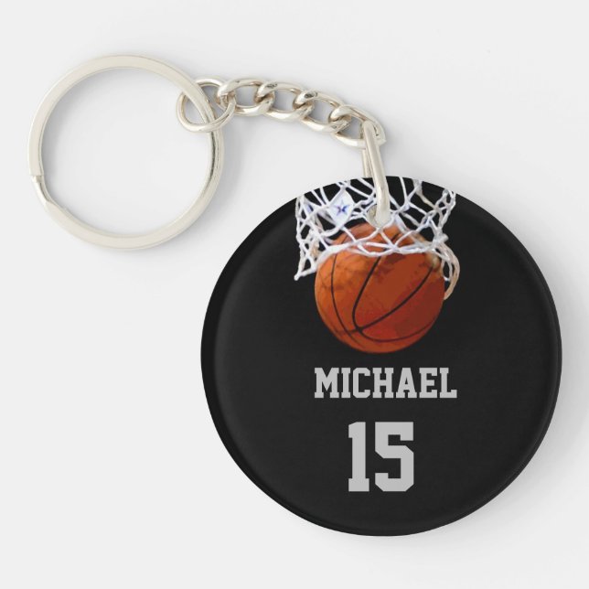 Basketball Your Name Key Ring (Front)