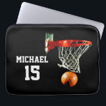 Basketball Your Name Laptop Sleeve<br><div class="desc">Digital Sporting Images and Artworks - We Love Basketball - American Popular Sports</div>
