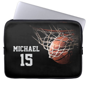 Basketball Your Name Laptop Sleeve