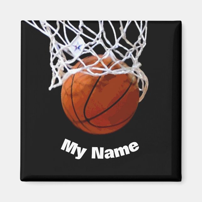 Basketball Your Name Magnet (Front)