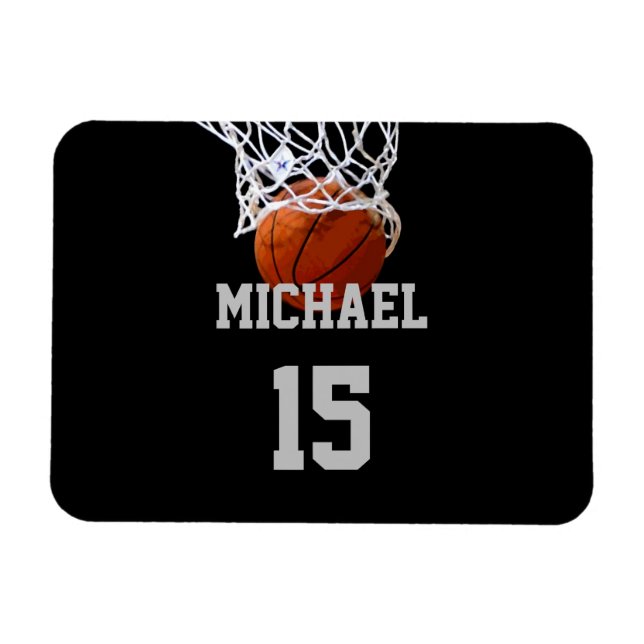 Basketball Your Name Magnet (Horizontal)