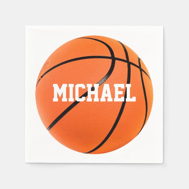 Basketball Your Name Napkin (Front)