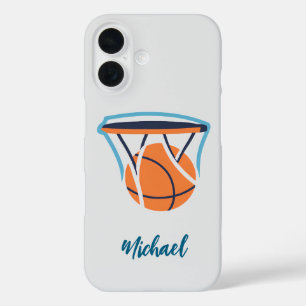 Basketball Your Name Personal  iPhone 16 Case